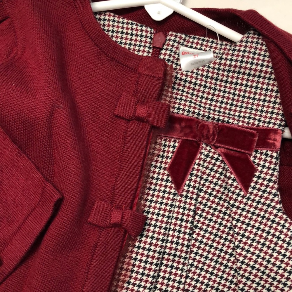 Vintage Gymboree Aline dress w/matching cardigan